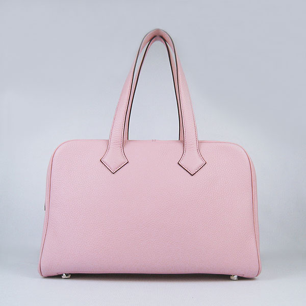 Best Replica Hermes Victoria Cowskin Leather Bags 2010 Pink H2802 - Click Image to Close